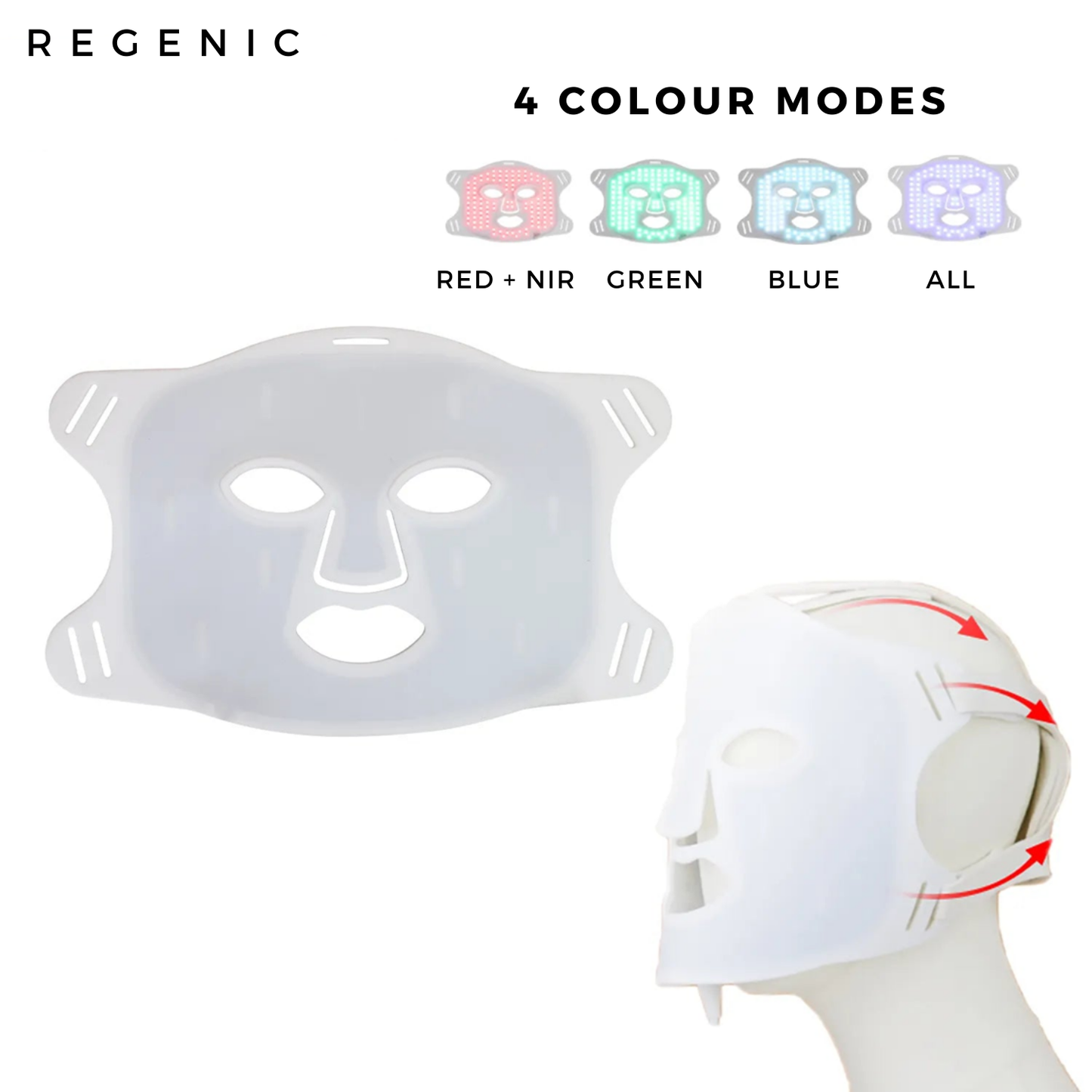 Regenic™ Quad-Chip Red light LED Face Mask – Next Gen Series
